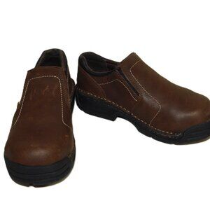 Hytest Opanka Leather Slip On Women’s K17141 Steel Toe Size 6